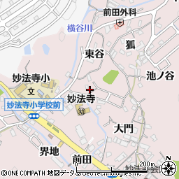 兵庫県神戸市須磨区妙法寺池ノ内周辺の地図