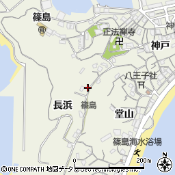 愛知県知多郡南知多町篠島長浜周辺の地図