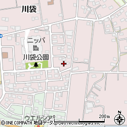 静岡県磐田市川袋1375-2周辺の地図