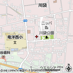 静岡県磐田市川袋1446-4周辺の地図