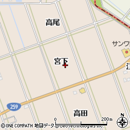 愛知県田原市谷熊町宮下周辺の地図