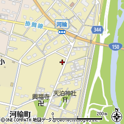 静岡県浜松市中央区河輪町282周辺の地図