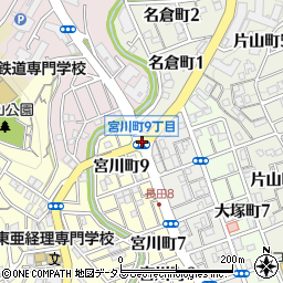 宮川町９周辺の地図