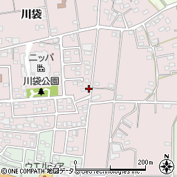 静岡県磐田市川袋1377-1周辺の地図