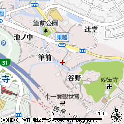 兵庫県神戸市須磨区妙法寺筆前180周辺の地図