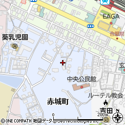 島根県益田市赤城町周辺の地図