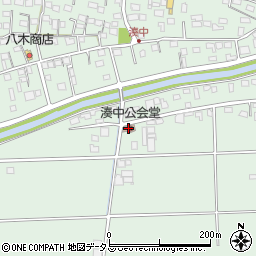 湊中公会堂周辺の地図