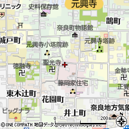 奈良県奈良市元興寺町18周辺の地図