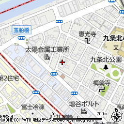 大阪市建設局九条抽水所周辺の地図