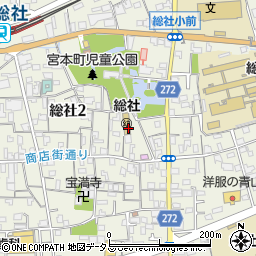 総社市立　総社幼稚園周辺の地図