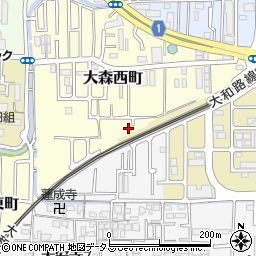 奈良県奈良市大森西町18周辺の地図