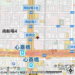 大阪南船場郵便局周辺の地図
