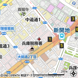 ダイアパレス神戸水木通周辺の地図
