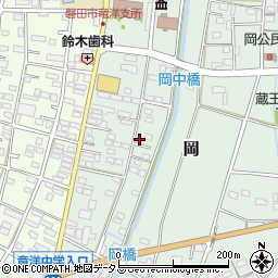 静岡県磐田市岡876周辺の地図