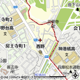兵庫県神戸市長田区重池町周辺の地図