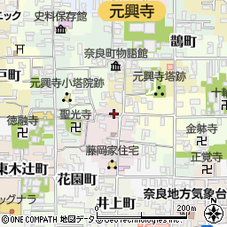 奈良県奈良市元興寺町27周辺の地図