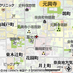 奈良県奈良市元興寺町22周辺の地図