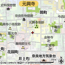奈良県奈良市薬師堂町21周辺の地図
