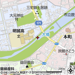 大橋周辺の地図