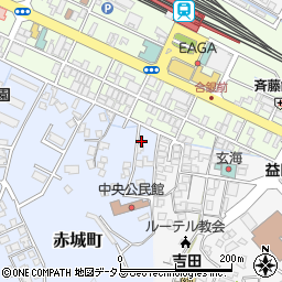 島根県益田市赤城町1-24周辺の地図