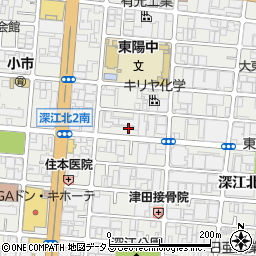 大阪府大阪市東成区深江北周辺の地図