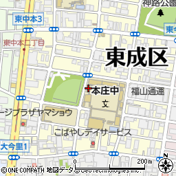 大阪市立本庄中学校周辺の地図