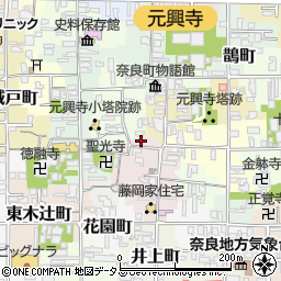 奈良県奈良市元興寺町25周辺の地図