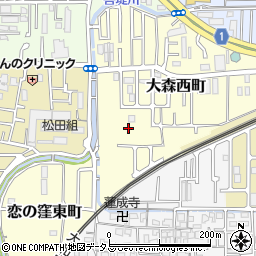 奈良県奈良市大森西町22周辺の地図