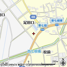 愛知県豊橋市東七根町足田口周辺の地図