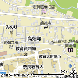奈良県奈良市本薬師町周辺の地図