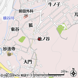 兵庫県神戸市須磨区妙法寺池ノ谷周辺の地図