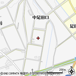 愛知県豊橋市西七根町中足田口周辺の地図