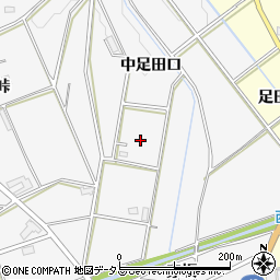 愛知県豊橋市西七根町（中足田口）周辺の地図