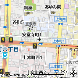 タイムズ安堂寺町第２駐車場周辺の地図