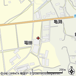 愛知県豊橋市東七根町篭田周辺の地図