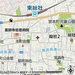 岡山県総社市総社2丁目13周辺の地図