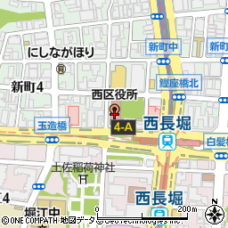 大阪府大阪市西区周辺の地図