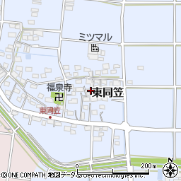 静岡県袋井市東同笠168周辺の地図