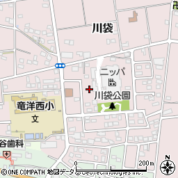静岡県磐田市川袋1446-2周辺の地図
