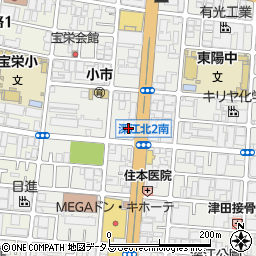 綜警大阪第２ビル周辺の地図