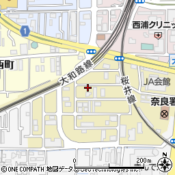 奈良県奈良市大森町周辺の地図