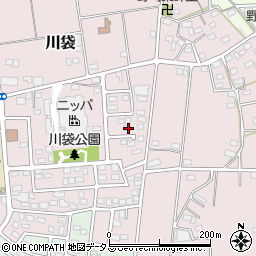 静岡県磐田市川袋1050-8周辺の地図