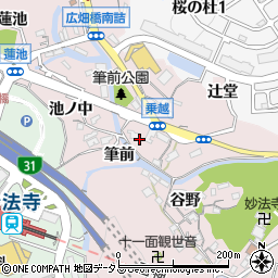 兵庫県神戸市須磨区妙法寺（筆前）周辺の地図