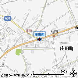 庄田西周辺の地図