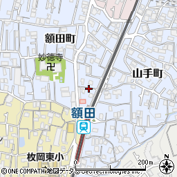 大阪府東大阪市額田町8周辺の地図