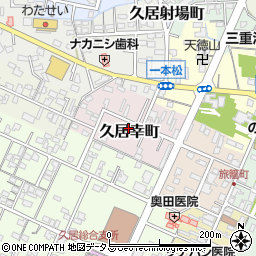 三重県津市久居幸町周辺の地図