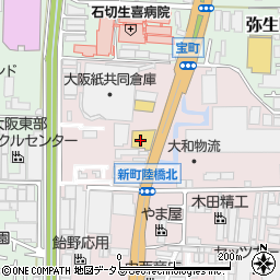 日産大阪石切店周辺の地図