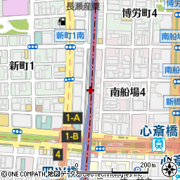 大阪市立西横堀駐車場　第９号ブロック周辺の地図