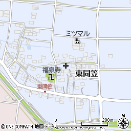 静岡県袋井市東同笠165周辺の地図