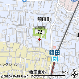大阪府東大阪市額田町2周辺の地図